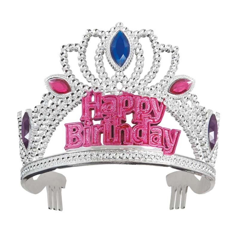 Happy birthday princess glitter tiara