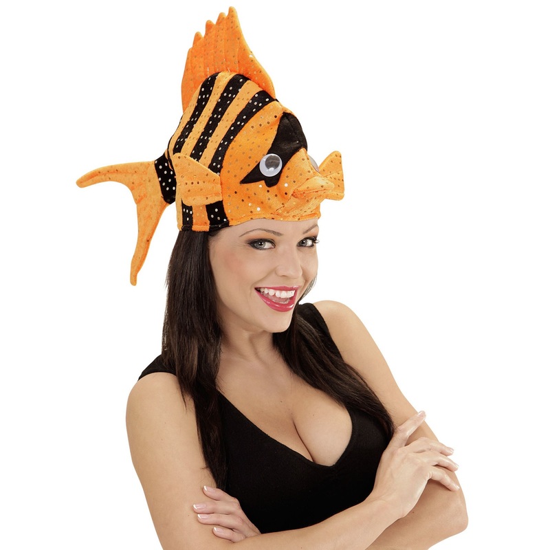 Orange colored anemonefish hat
