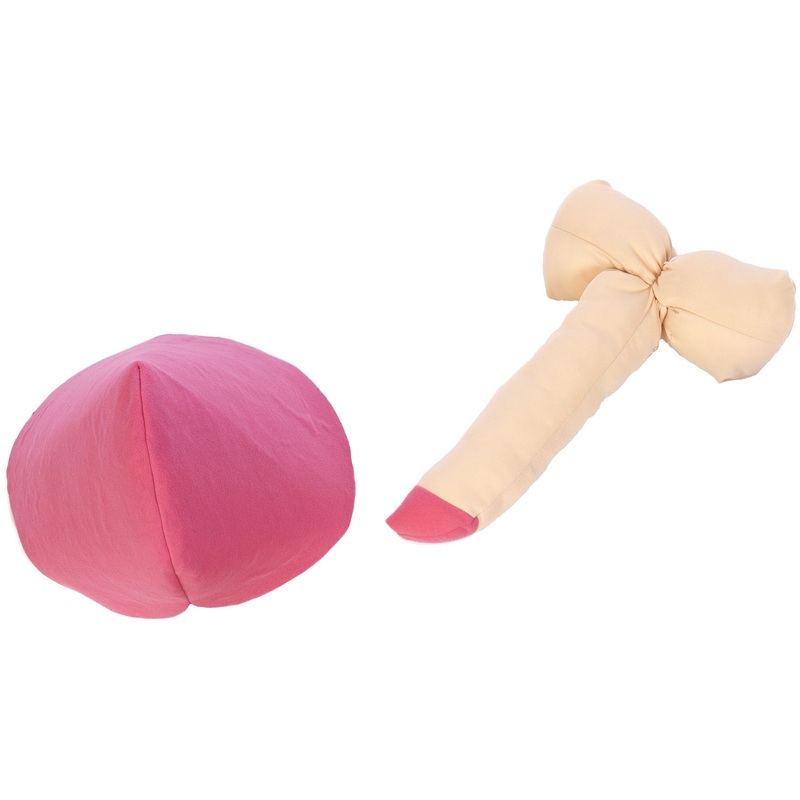 Pink cap with fabric penis