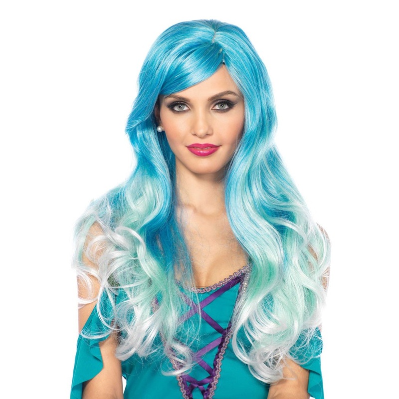 Premium ombre wig blue