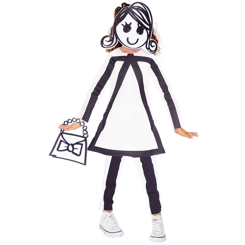 Stick figure girl costume