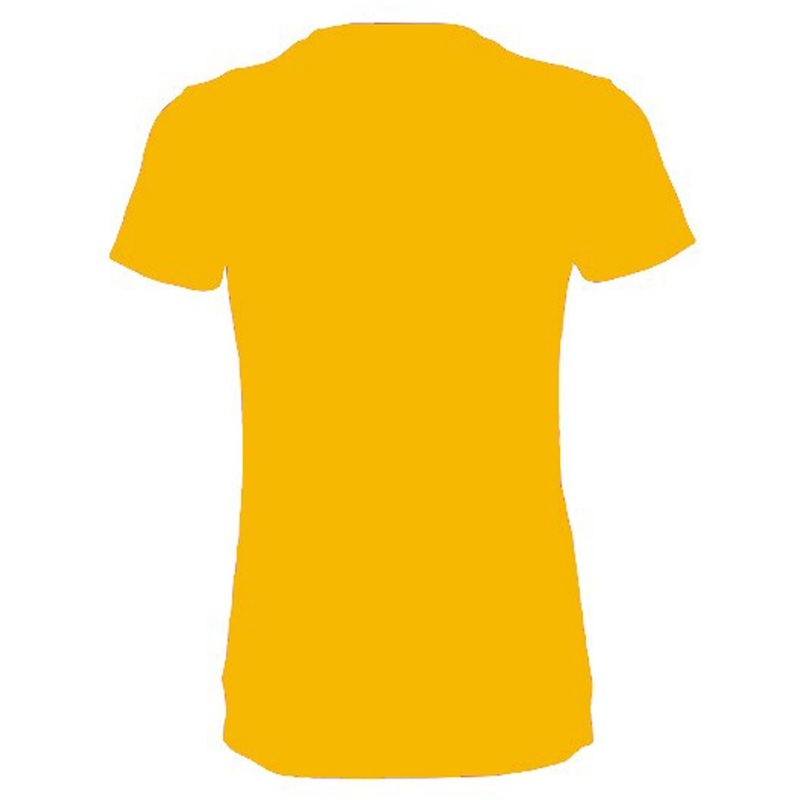Yellow round neck t-shirt for women S