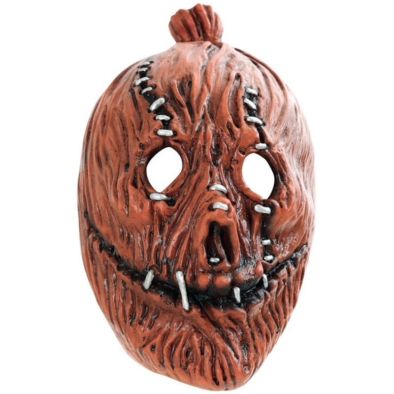 Zombie pumpkin mask stapled