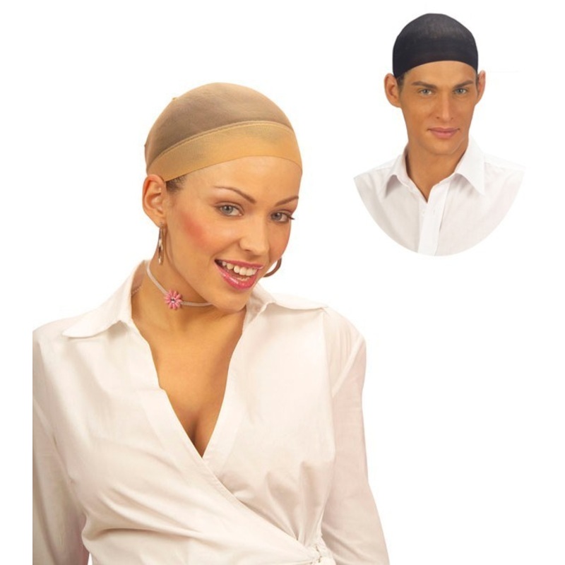 2 Wig Caps Black & Beige