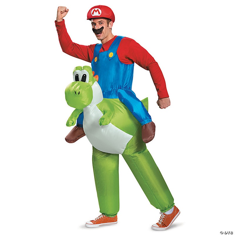 Adults Super Mario Bros. Mario Riding Yoshi Costume - 42-46