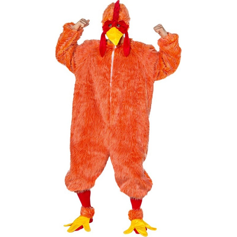Fluffy party chicken men's costume