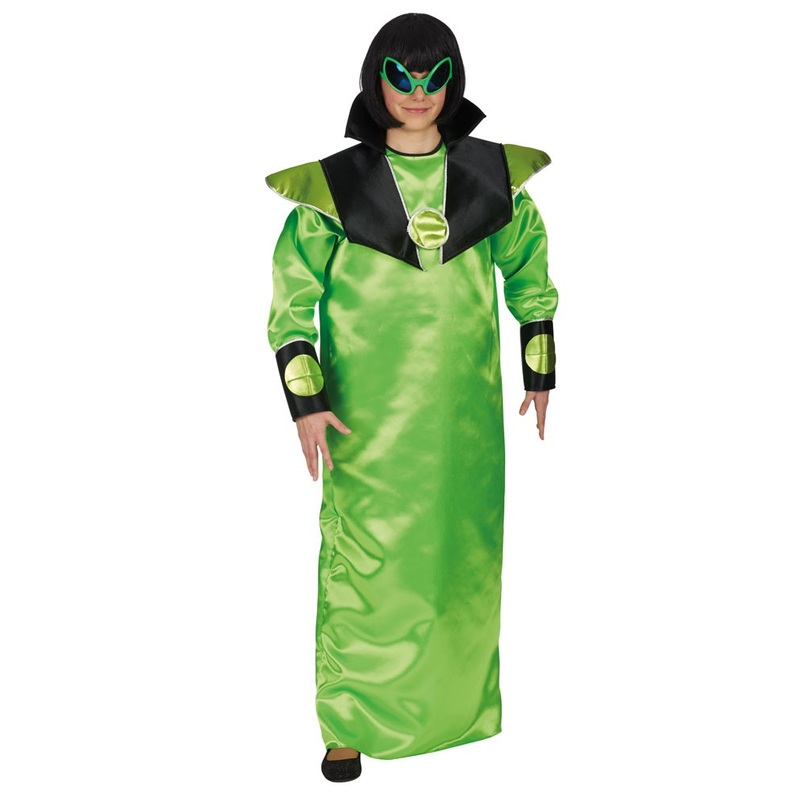 Freaky green alien child costume 140