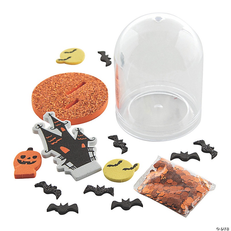 Halloween Glitter Snow Globe Craft Kit - Makes 12