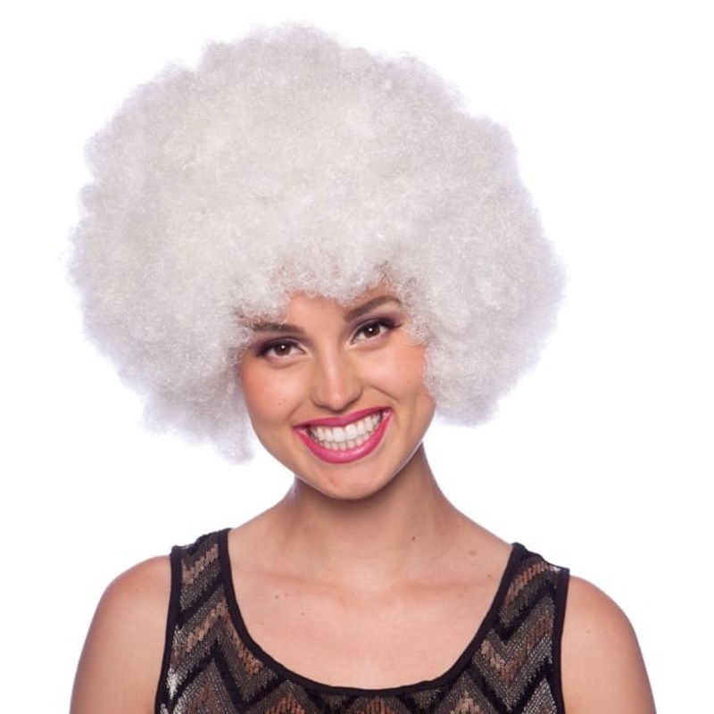 XXL Afro wig in white