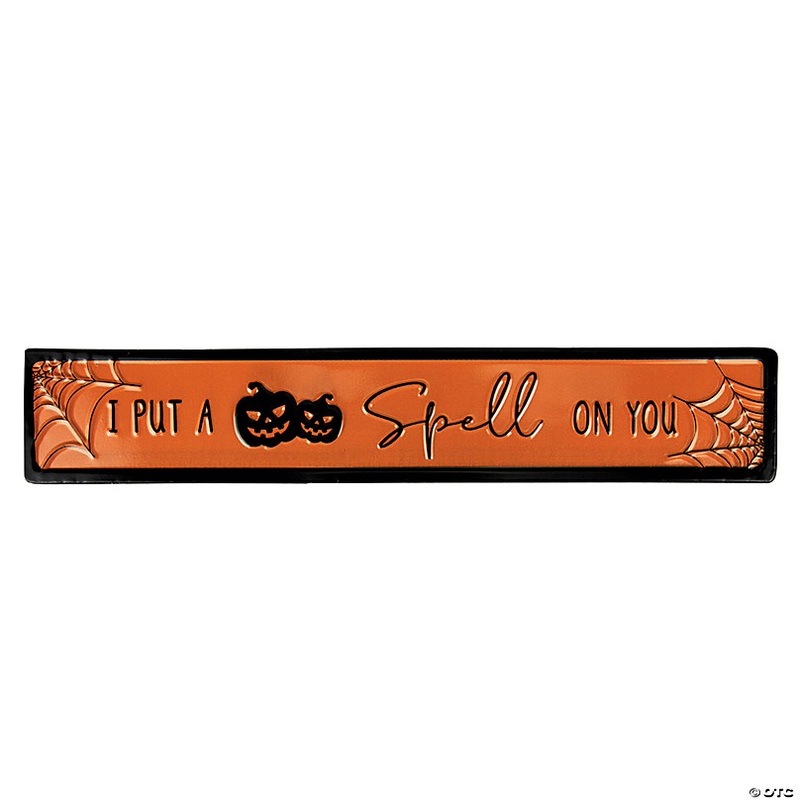 20 Orange and Black I Put a Spell on You Halloween Wall Sign