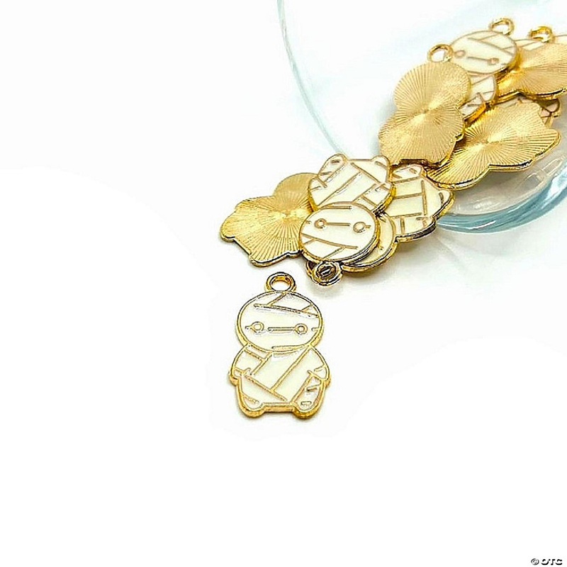 20 Pcs White Halloween Mummy Charms