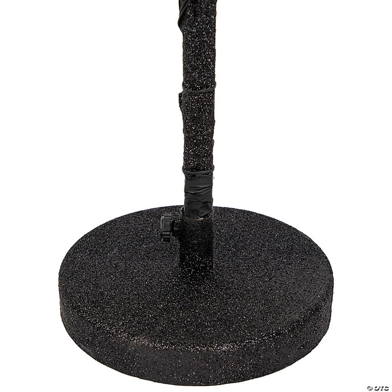 50 LED Lighted Black Halloween Branch Tree with Bats  Warm White Lights