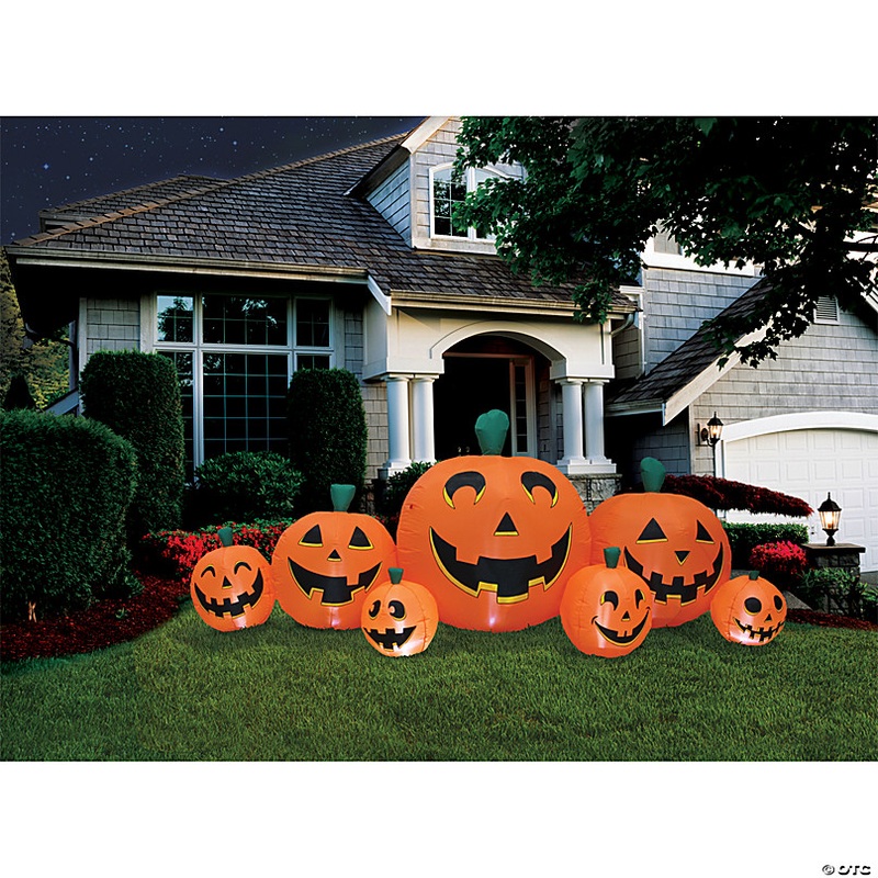 8.5' Long Inflatable Pumpkin Patch Yard Decoration