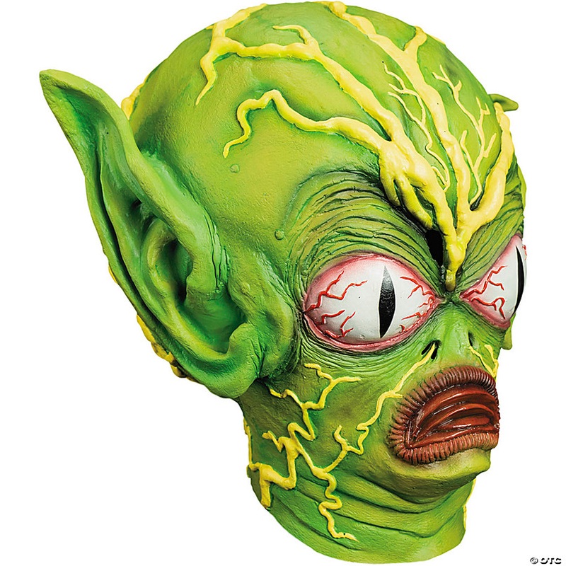 Adults Illusive Concepts Saucer Man Overhead Latex Mask - One Size