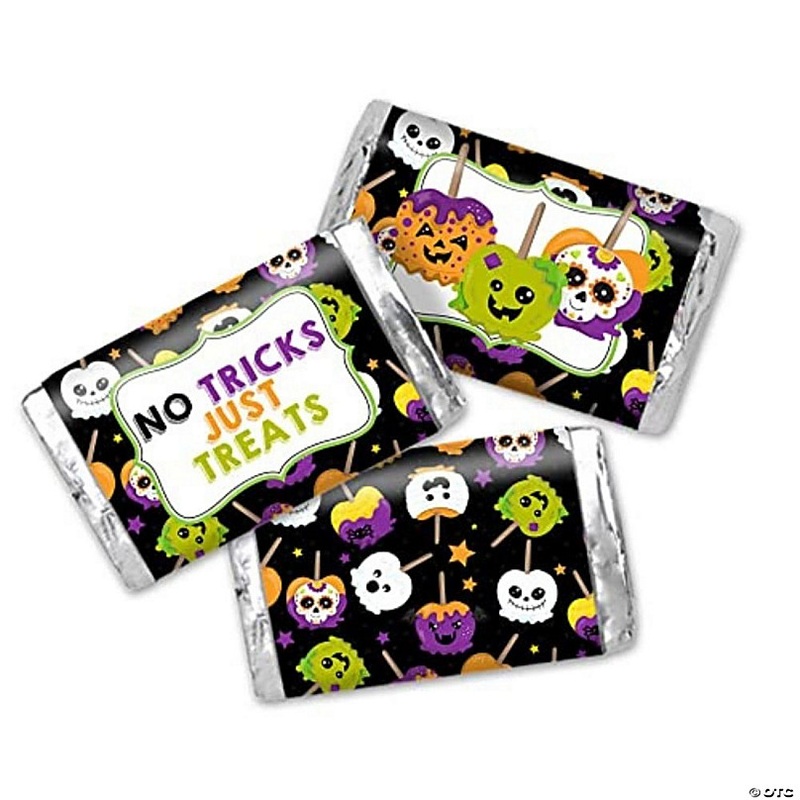 AmandaCreation Spooky Candy Apple Mini Candybar Wrappers 45pc.