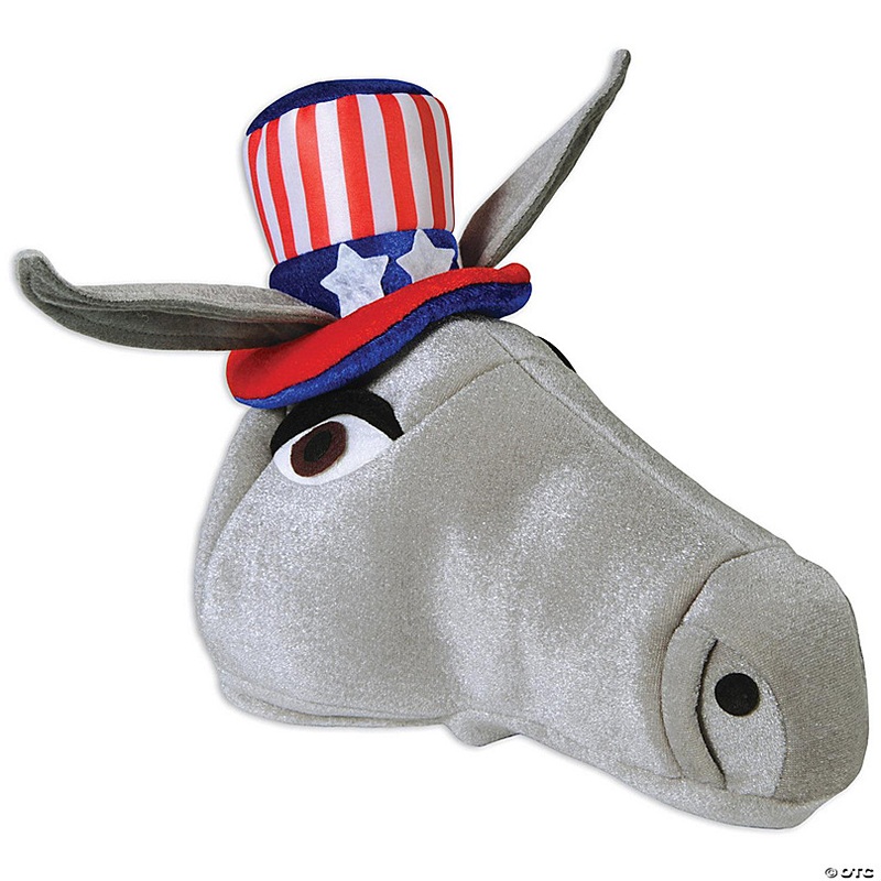 Beistle - Plush Patriotic Democrat Donkey Hat - 6 Pack