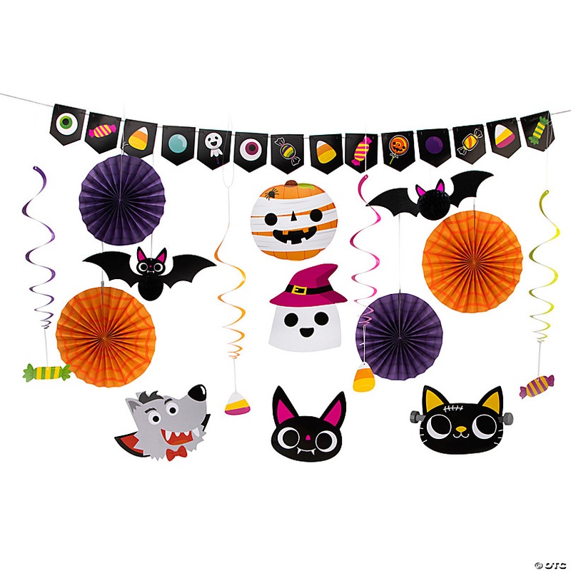 Boo Crew Party Hanging Decorations Kit - 16 Pc.
