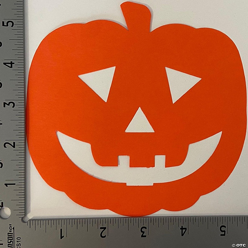 Creative Shapes Etc. - Large Single Color Construction Paper Craft Cut-out - Jack O Lantern