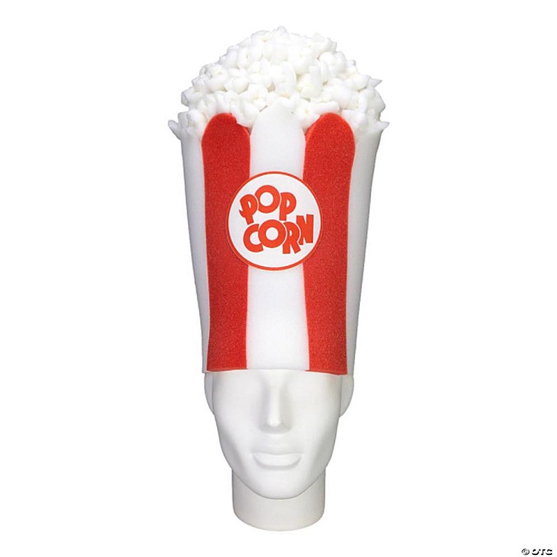 Foam Party Hats Popcorn Hat - Photo Booth Prop - Party Favors -Halloween - Crazy Hat Day