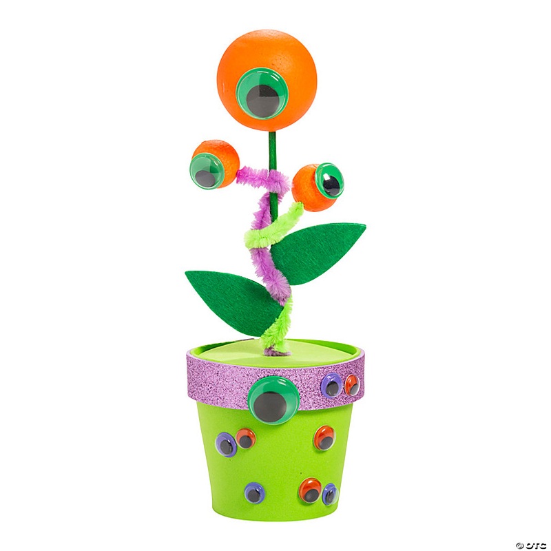 Halloween Eyeball Flower Pot Craft Kit - Makes 6