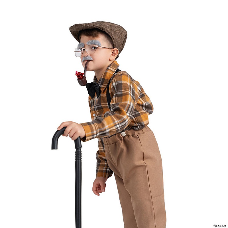 Old Man Grandpa Costume - Kids T4