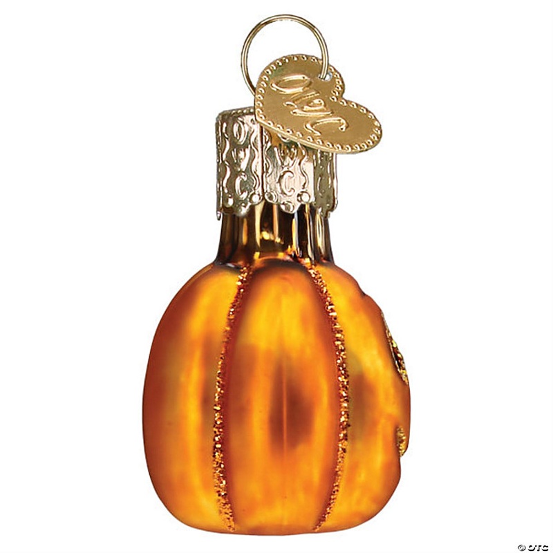 Old World Christmas Blown Glass Hanging Ornament for Halloween, Mini Jack O FeetLantern with OWC Gift Box