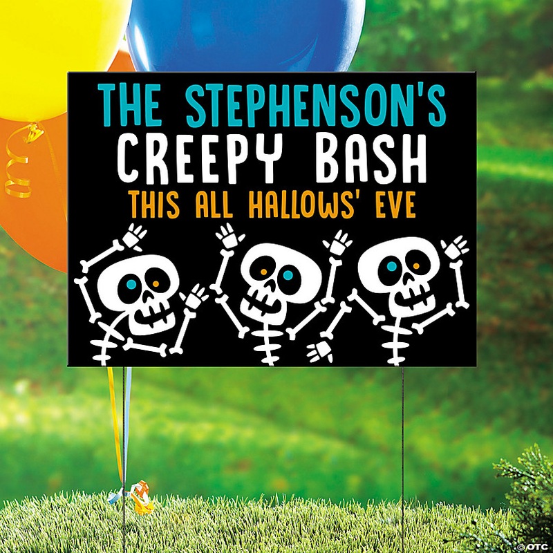 Personalized 24 x 16 Goofy Ghouls Yard Sign Halloween Decoration