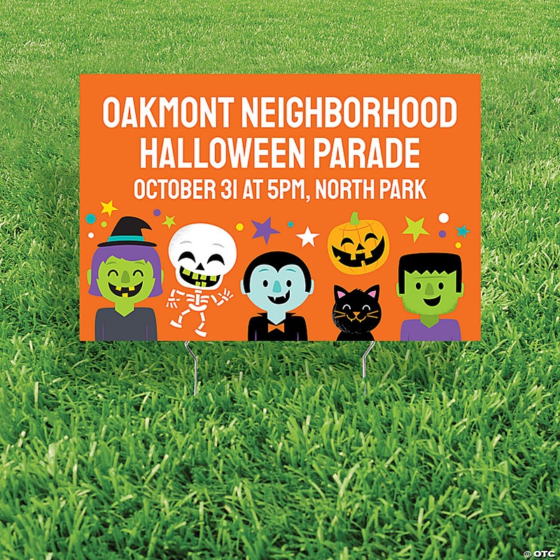 Personalized 24 x 16 Halloween Party Yard Sign