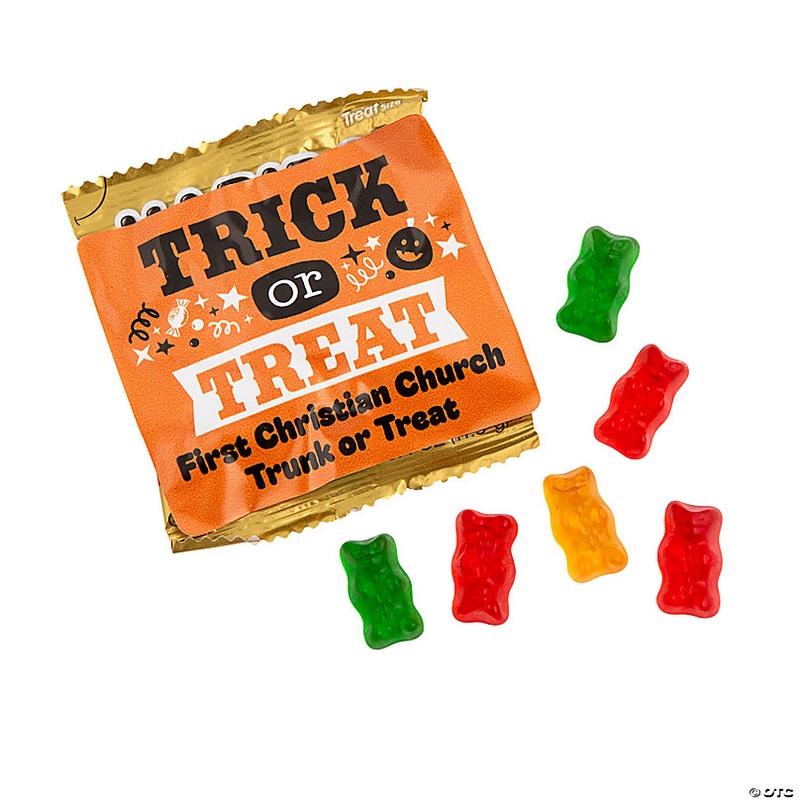 Personalized Halloween Haribo Gummi-Bears Mini Packs - 37 Pc.