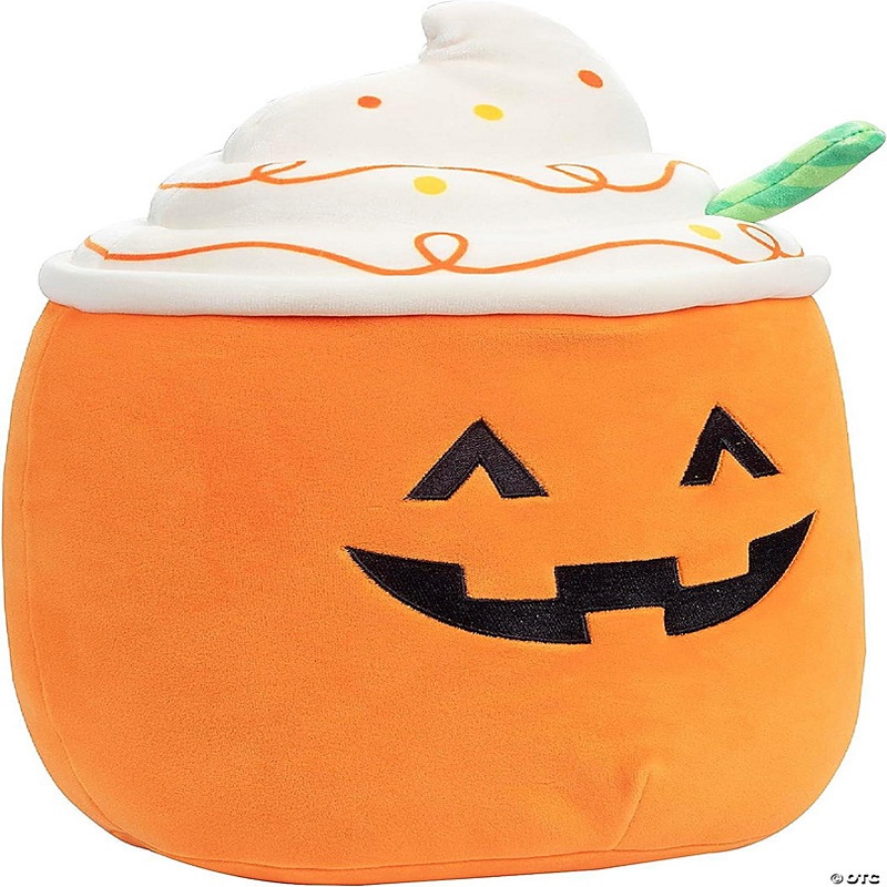 Squishmallows 10 Jack O' Lantern Latte - Halloween Plush - Collectible Soft & Squishy Stuffed Animal Toy - Add to Your Squad - Gift for Kids