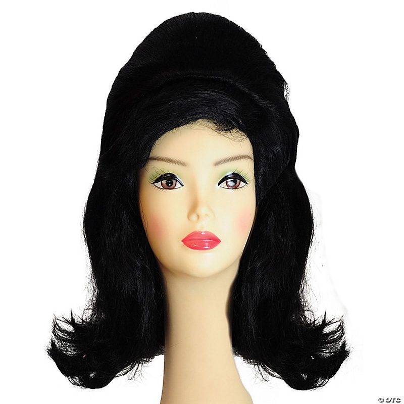 Adults Beehive Black Pageboy XL Wig