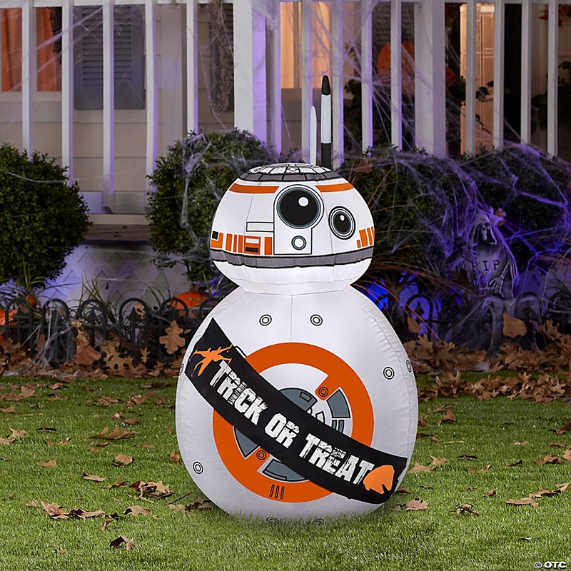 Gemmy Airblown BB 8 with Banner Star Wars  3.5 ft Tall  white