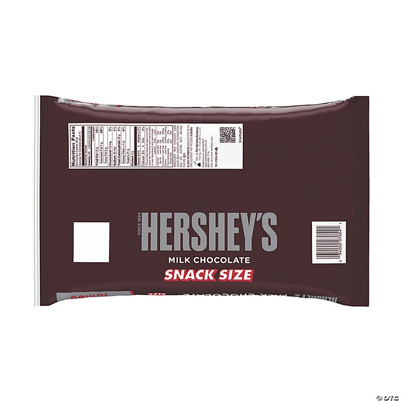 HERSHEY'S Snack Size Milk Chocolate Bars, 19.8 oz