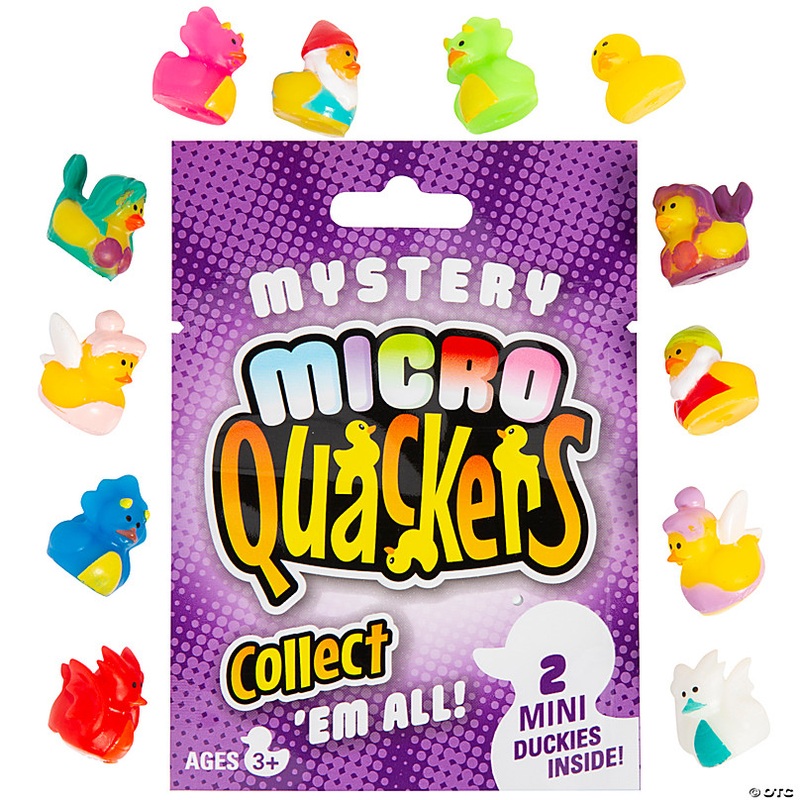 3/4 Mystery Micro Quackers Rubber Duck Blind Bags, Series 2 - 12 Pc.