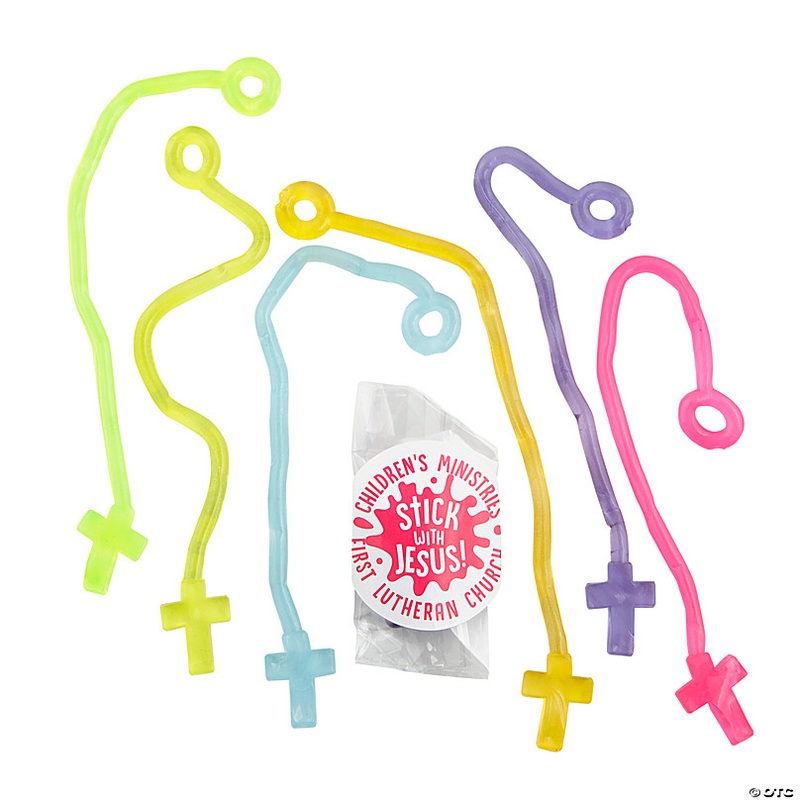 7 3/4 Bulk 72 Pc. Personalized Glow-in-the-Dark Sticky Crosses