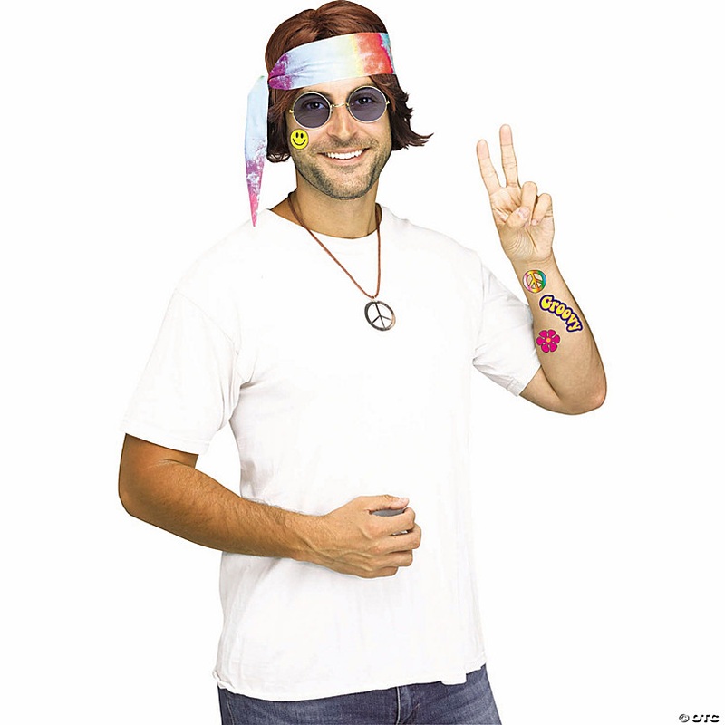 Instant Kit 60s Hippie Multicolor Costume Accessories