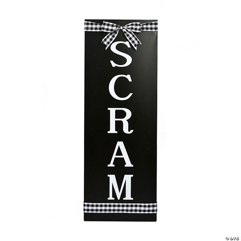 National Tree Company 30 in. Scram Metal Porch Sign