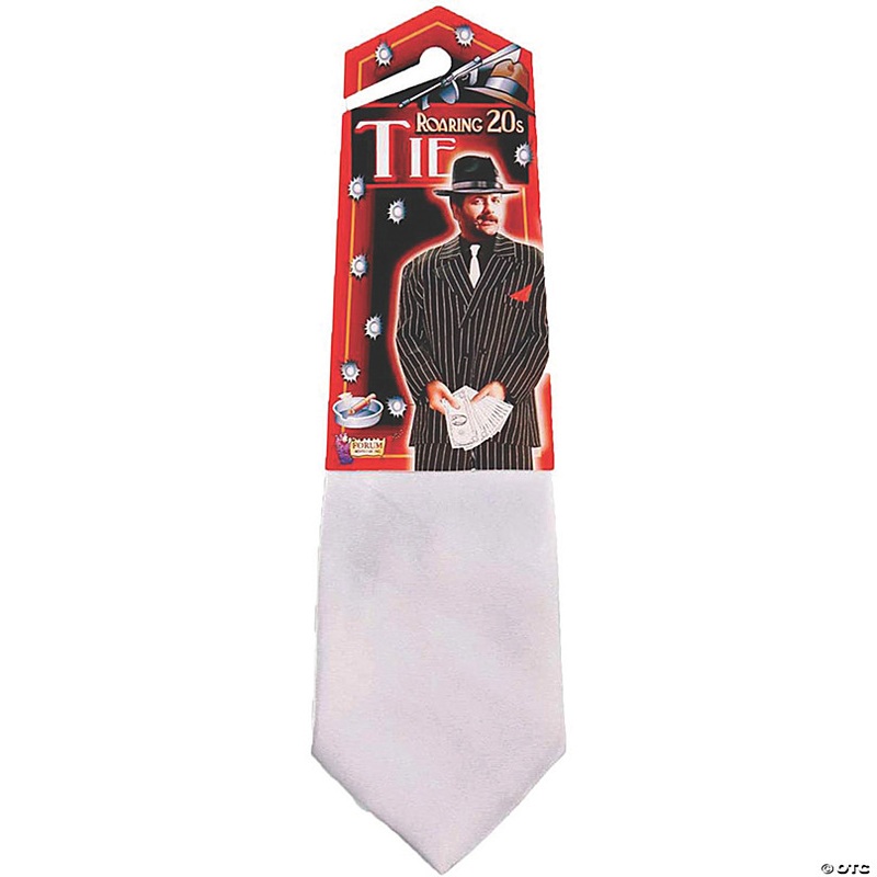White Gangster Tie