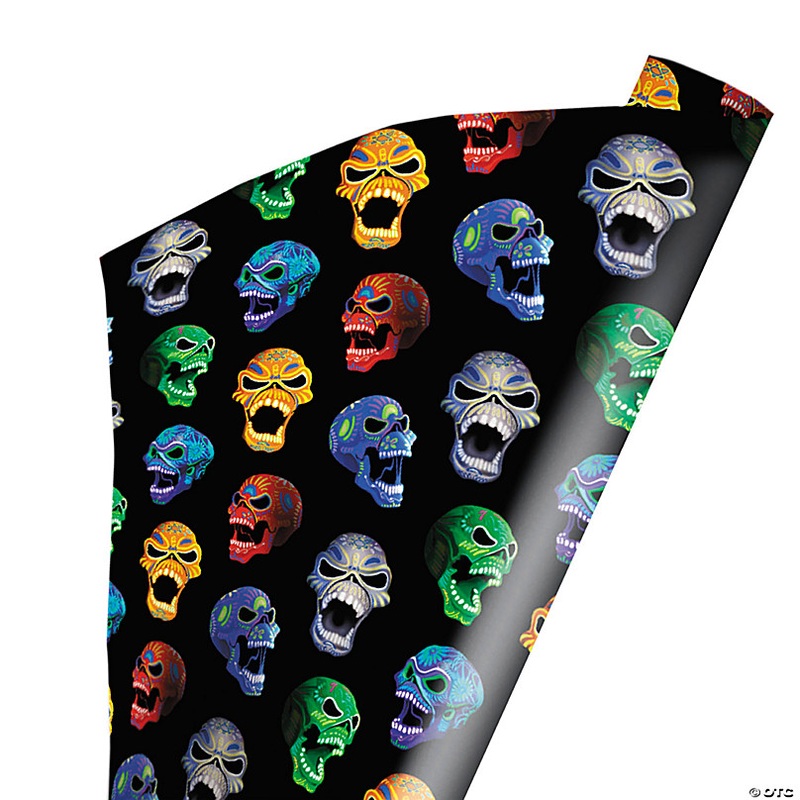 96 x 30 Wrapped in Terror Iron Maiden Nights of the Dead Wrapping Paper