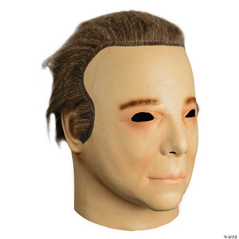 Adults Don Post Studios 1975 Overhead Face Mask with Brown Hair - One Size