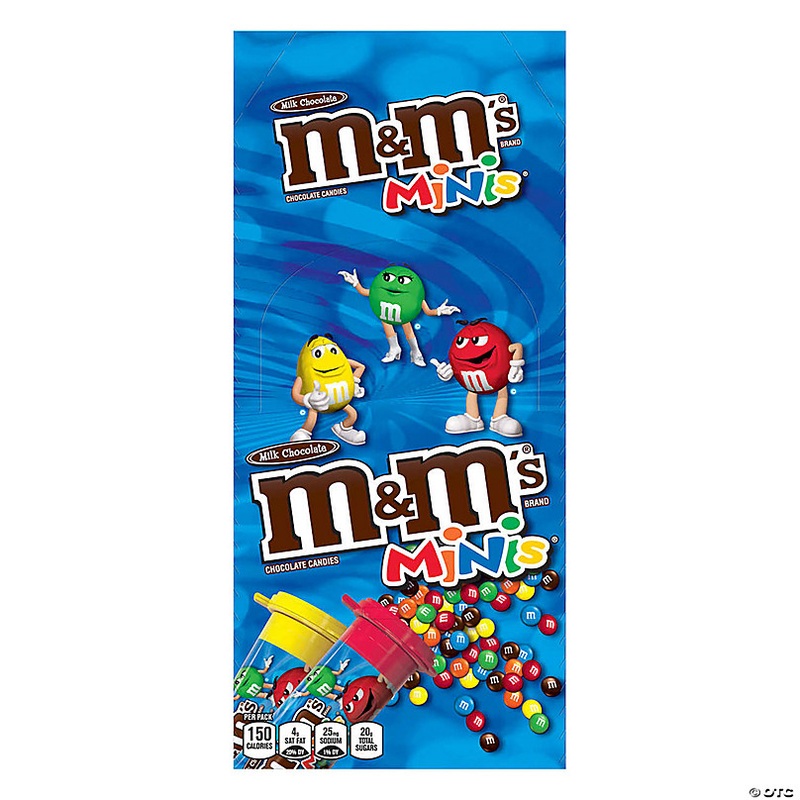 M&M'S MINIS Milk Chocolate Candy, 1.08-Ounce Tubes (Pack of 24)