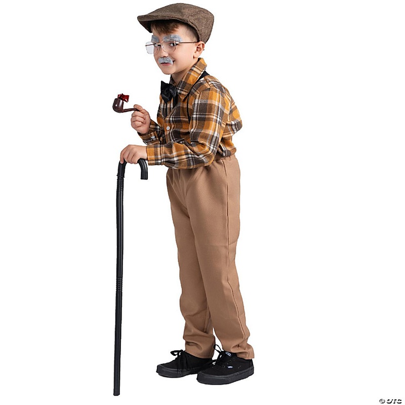 Old Man Grandpa Costume - Kids T2