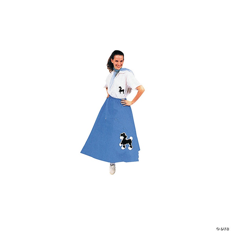 Womens Blue Poodle Skirt Costume - Standard