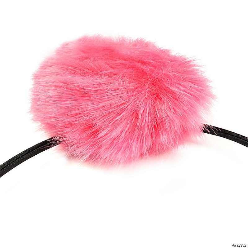Wrapables Cosplay Costume Headband, Party Headwear, Pink Pom Poms