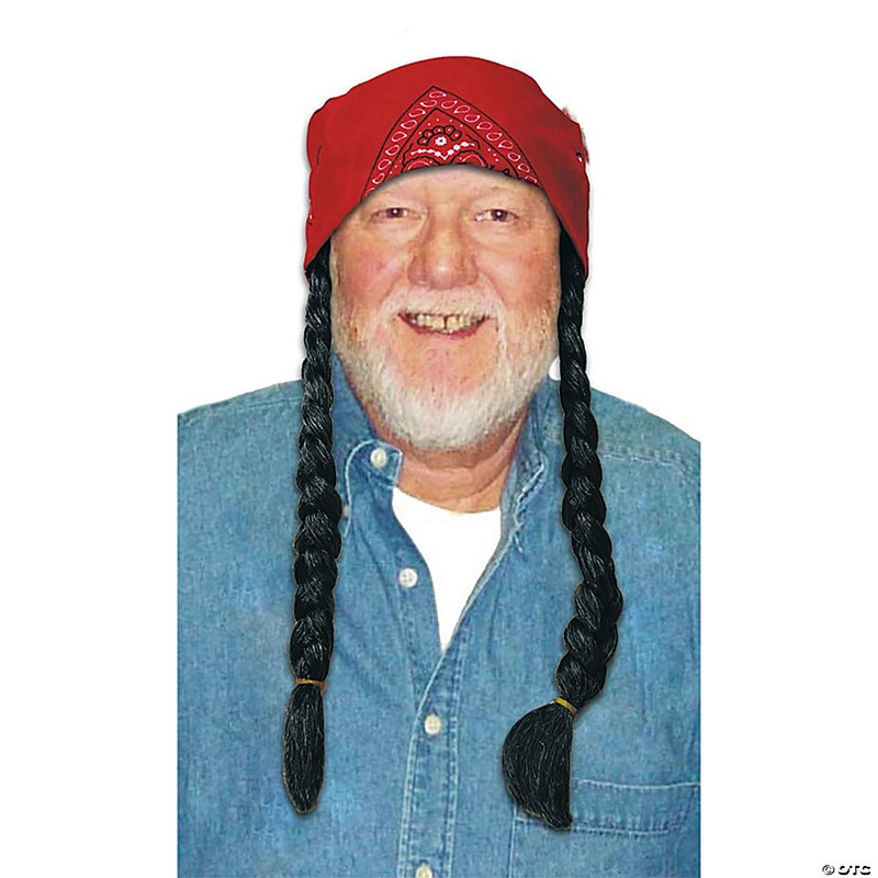 Adults Black & Gray The Old Hippie Wig