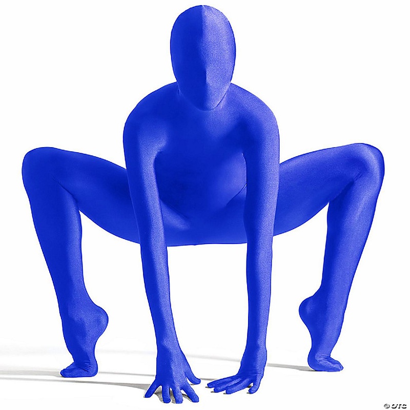 AltSkin Full Body Stretch Fabric Zentai Suit Costume - Blue (Kid Large)
