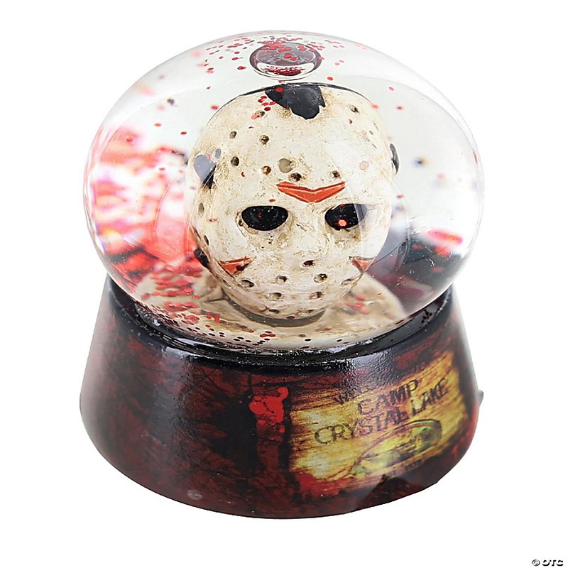 Friday The 13th Jason Voorhees Camp Crystal Lake Mini Snow Globe  2 Inches Tall