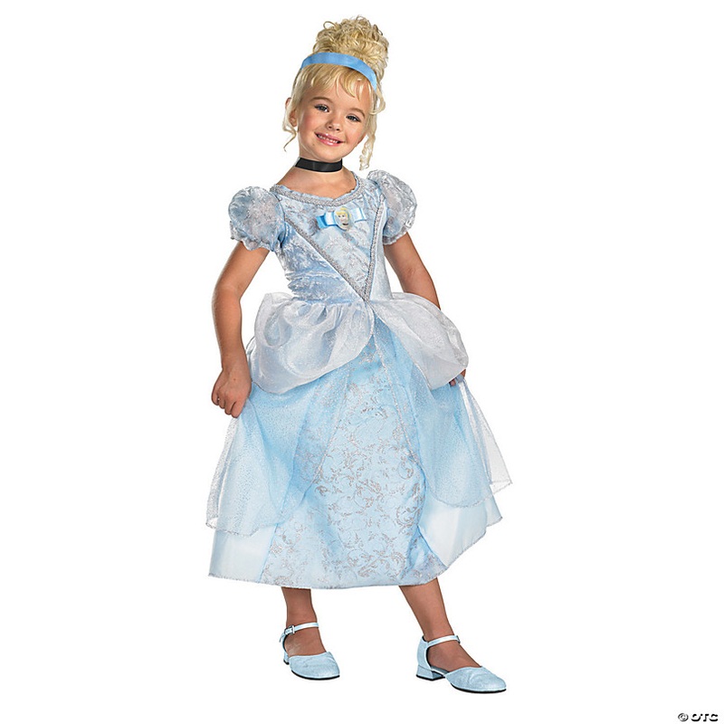 Girls Deluxe Cinderella Costume - Medium