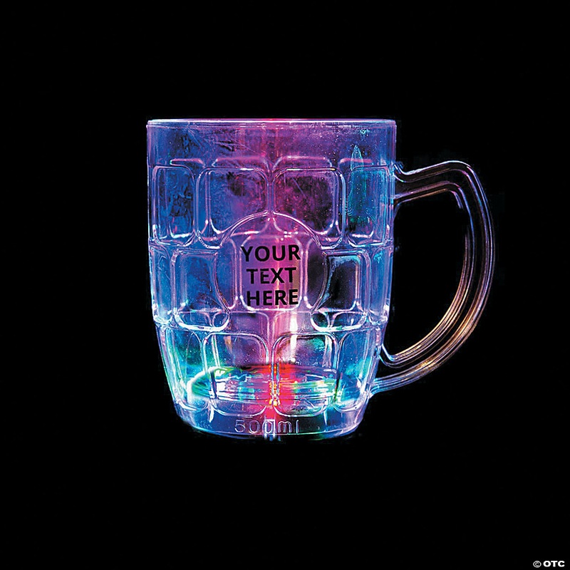 Personalized Light-Up Beer Mugs - 24 Pc.
