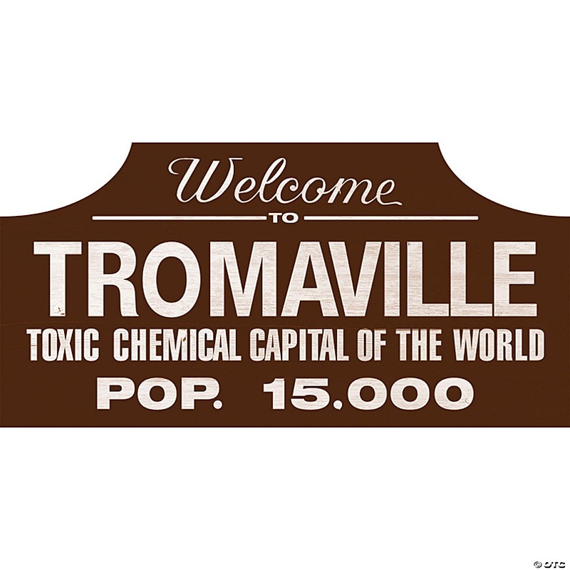 18 The Toxic Avenger Tromaville Wood Sign Decoration
